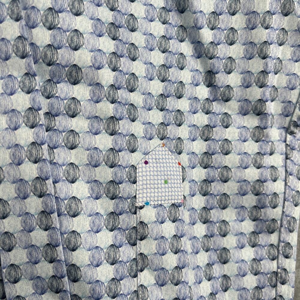 Robert Graham Shirt 2XL Blue Geometric Casual Button Up Long Sleeve Mens - Picture 4 of 13